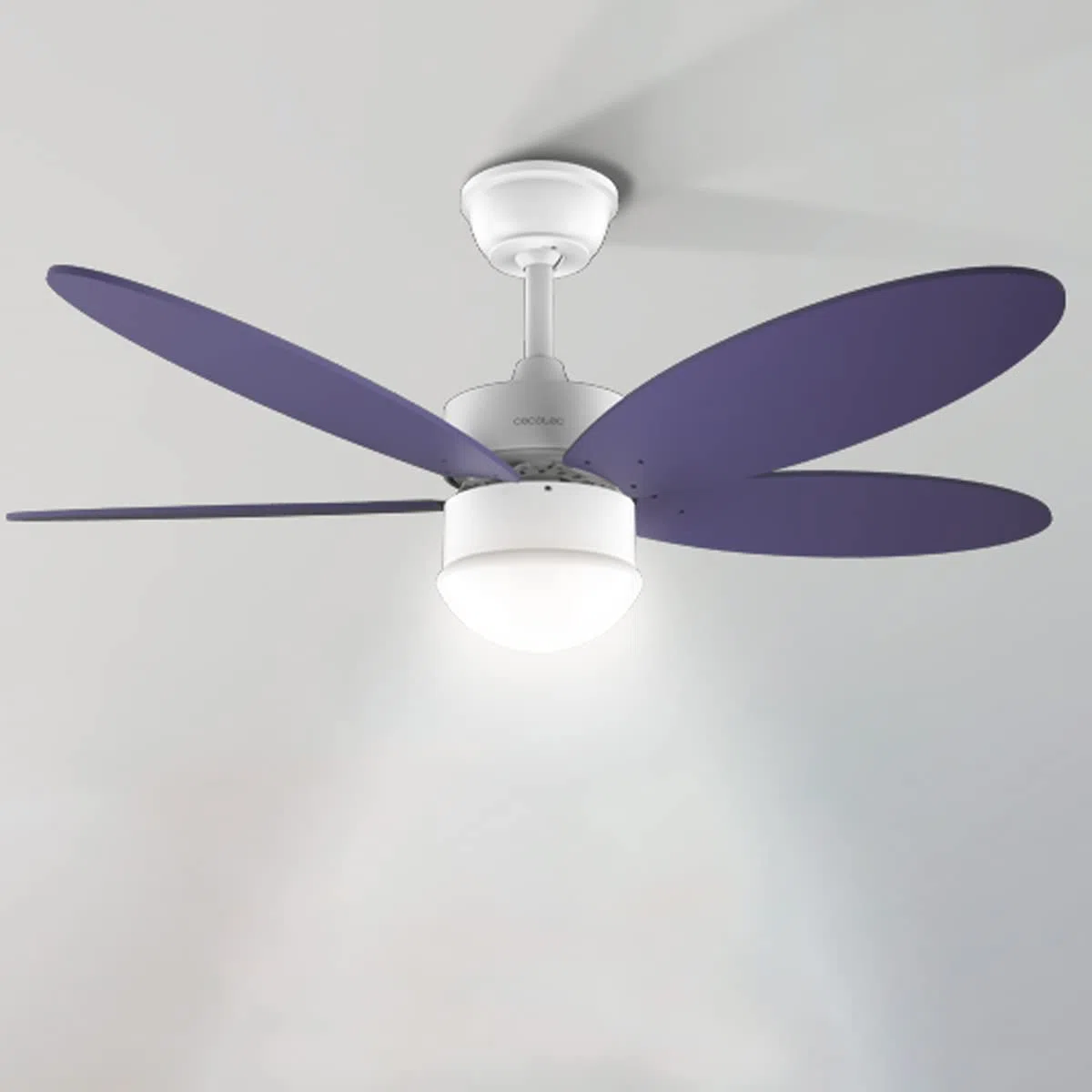 Cecotec Ventilatore da soffitto con luce EnergySilence Aero 4260 Purple. 40 W, motore DC, diametro 42" con 5 pale reversibili, luce LED, telecomando, timer, 6 velocità