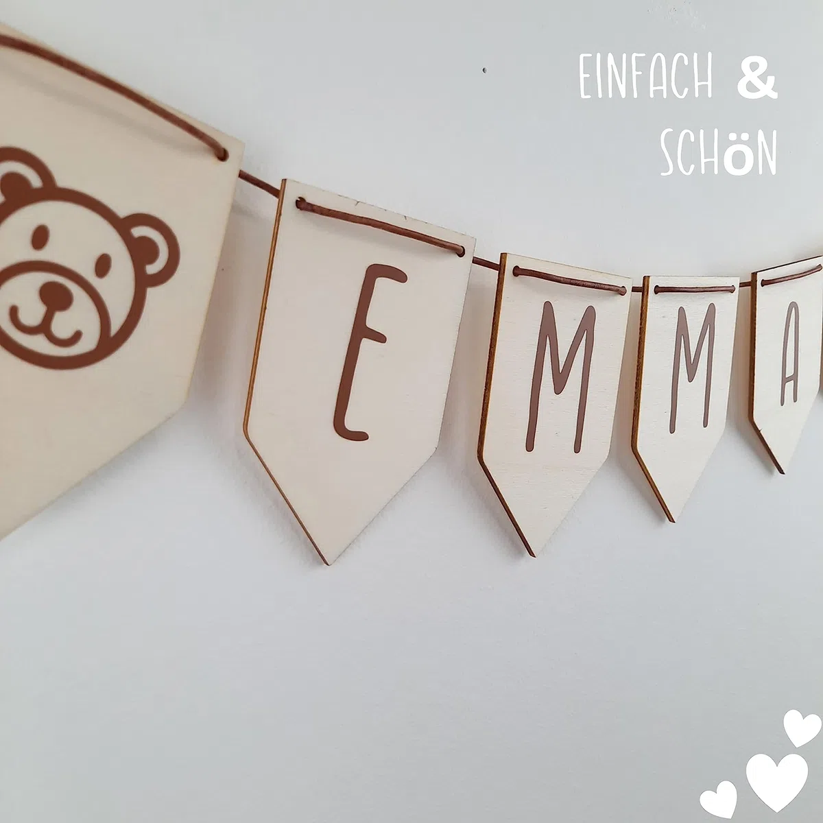 Ghirlanda | bandierine per cameretta dei bambino con nome, set fai da te, made in Germany, decorazione personalizzata