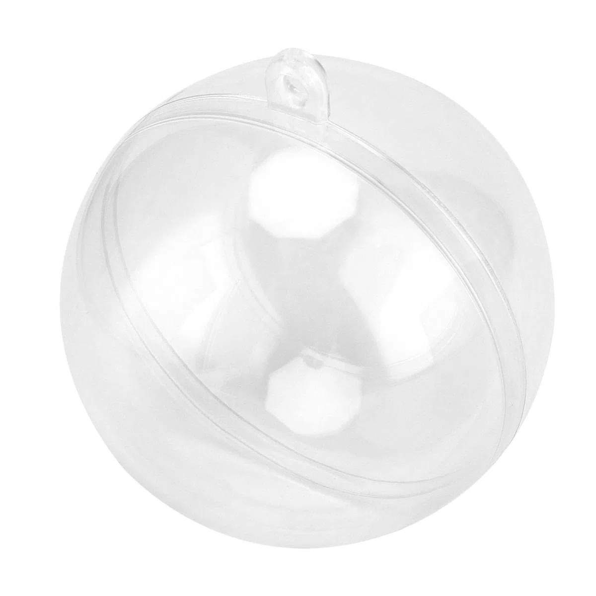 JEUIHAU Palline di Natale Trasparenti Riempibili da 6 cm, Palline di Vetro per Feste e Matrimoni