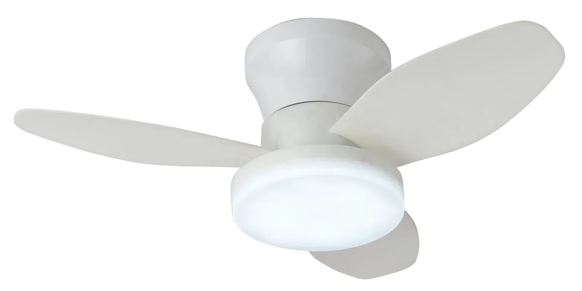 BEL AIR HOME - Ventilatore da soffitto TAURUS con motore DC e luce LED 24 W, 6 velocità dell'aria e 3 temperature di luce, telecomando incluso, (bianco)