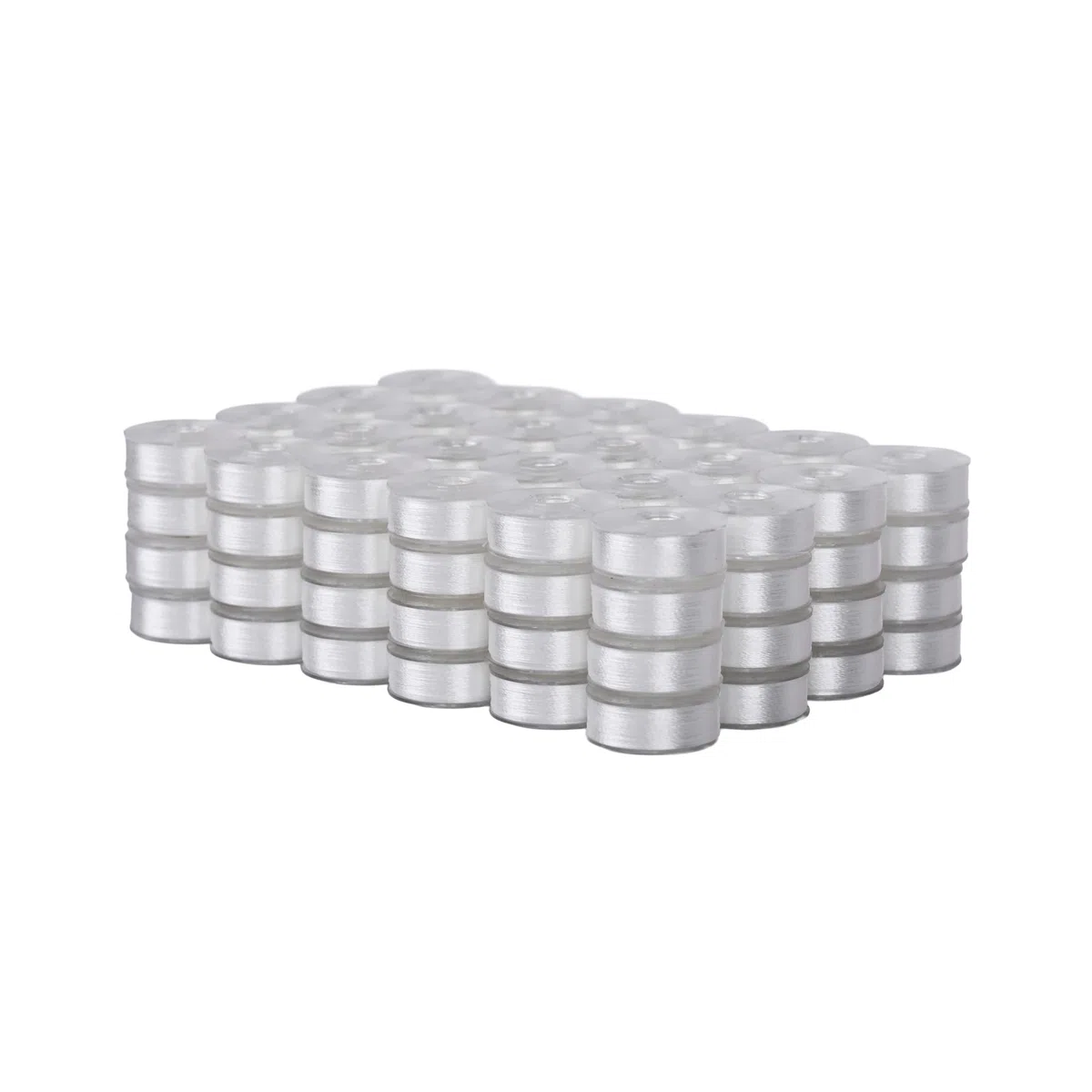144 bobine preavvolte 75D/2 (60 WT), misura A, lati in plastica bianca, classe 15, filo per ago singolo da ricamo e macchina da cucire, 130 metri