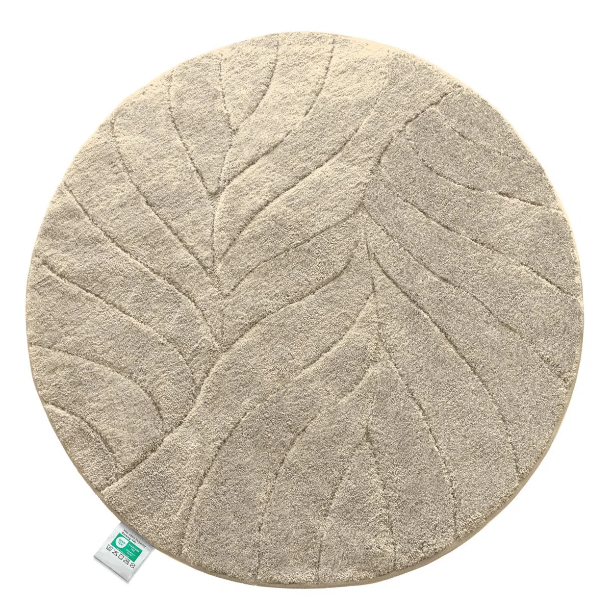 Floordirekt Tappeto da bagno – extra soffice e ad asciugatura rapida – Tappetino da bagno con retro antiscivolo – Tappetino da bagno (Maris) (avorio, rotondo, 120 cm)