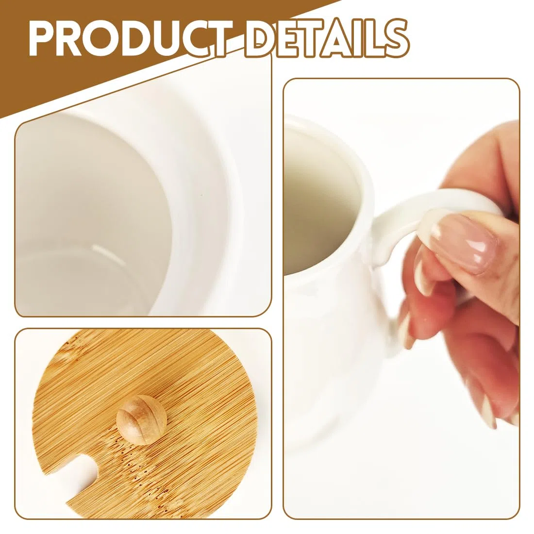 Set di latte e zucchero, in porcellana bianca e zuccheriera con coperchio e cucchiaio, contenitore per latte in ceramica e zuccheriera con vassoio per cucina e caffè, lavabile in lavastoviglie e