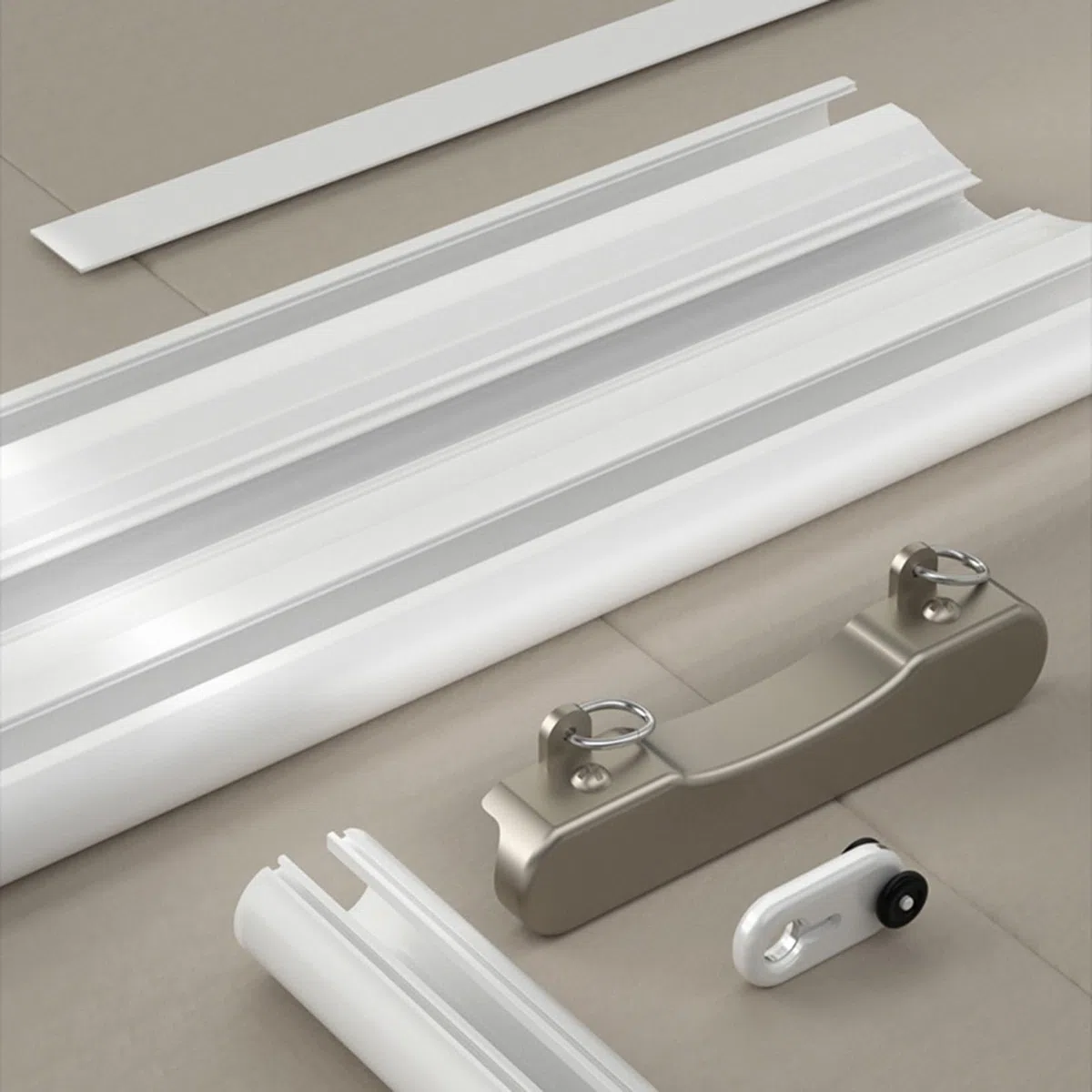 Bastone per tenda a doppio binario in alluminio resistente, 625 cm, perfetto per camera da letto, soggiorno e hotel, montaggio a soffitto, elegante soluzione per il trattamento delle finestre