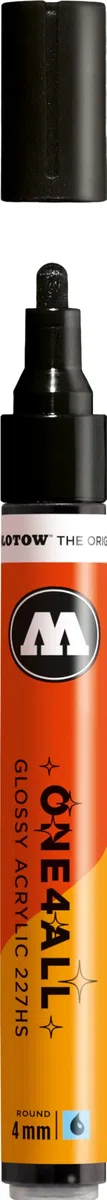 MOLOTOW ONE4ALL 227HS - Pennarello a vernice ricaricabile, 4 mm, #252, nero lucido