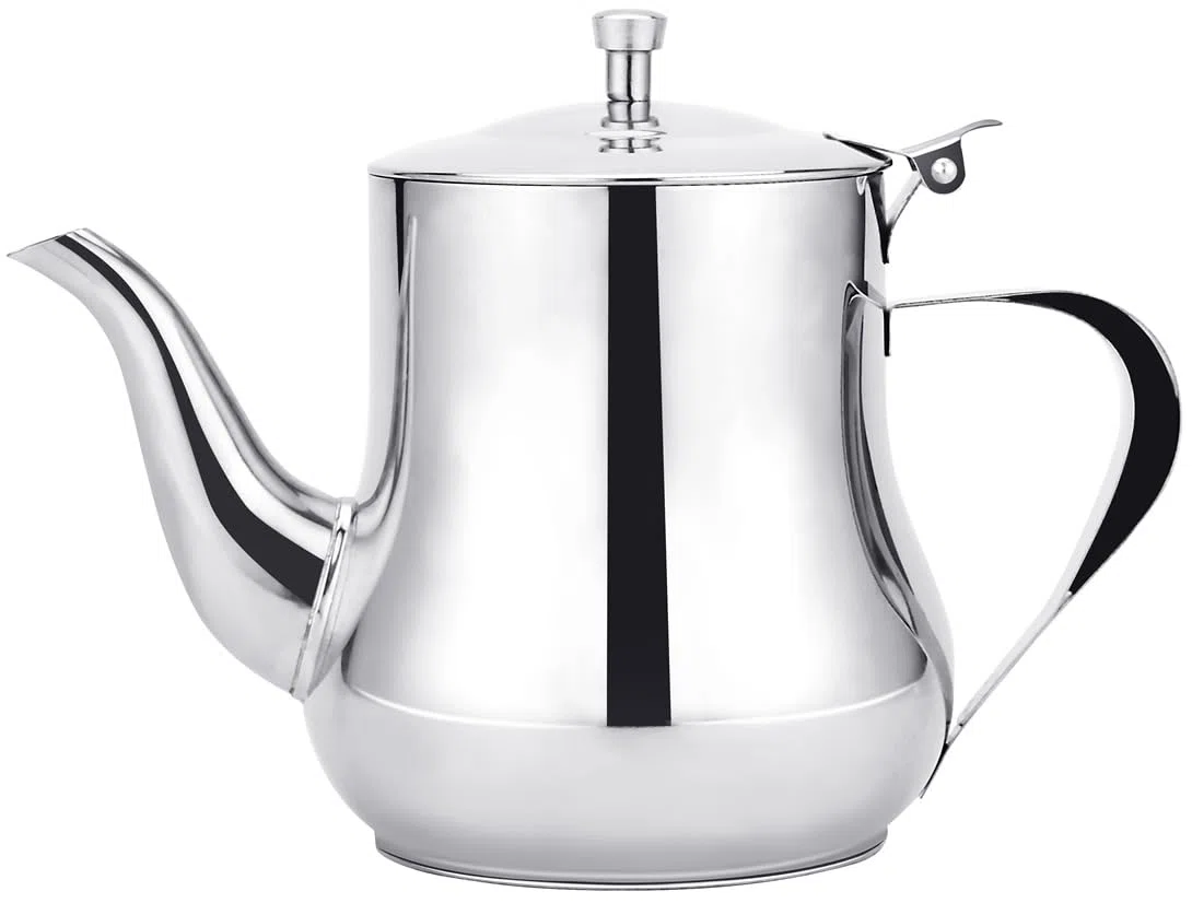 SANQIAHOME Teiera in acciaio inox (argento, 570 ml)