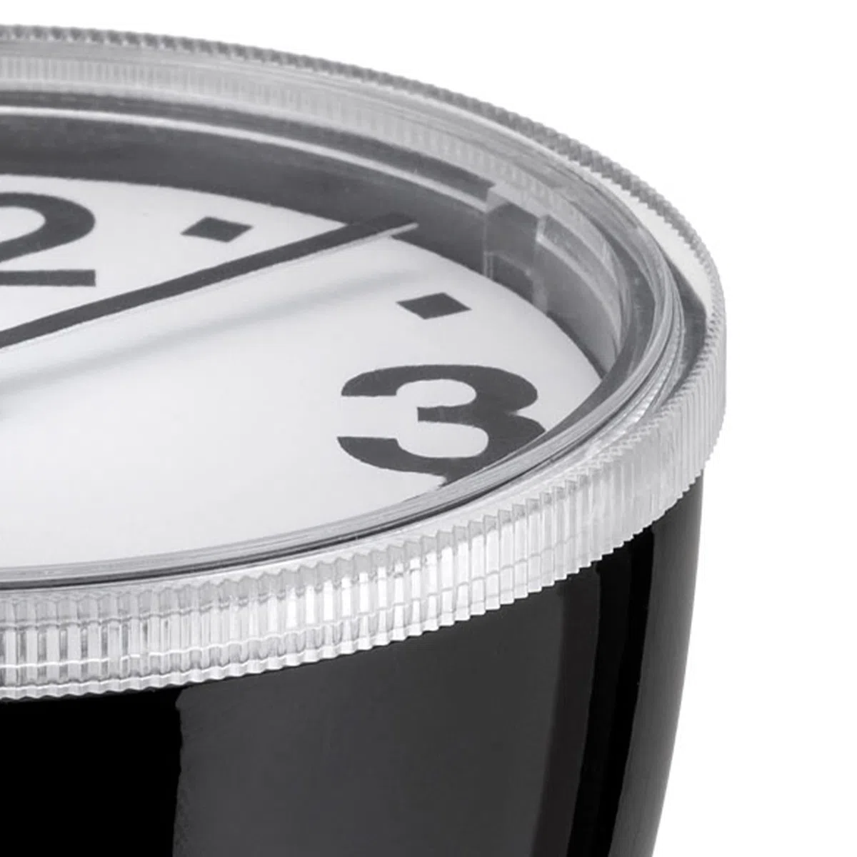 Alessi 01 B Cronotime Orologio da Tavolo in ABS, Nero