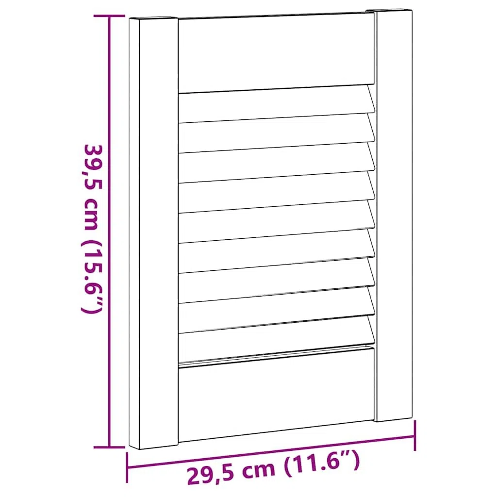 vidaXL Anta con Design a Lamelle 39,5x29,5 cm in Legno di Pino, Porta della mobilia, Porta dell'Armadio, Pannello a lamelle in Legno