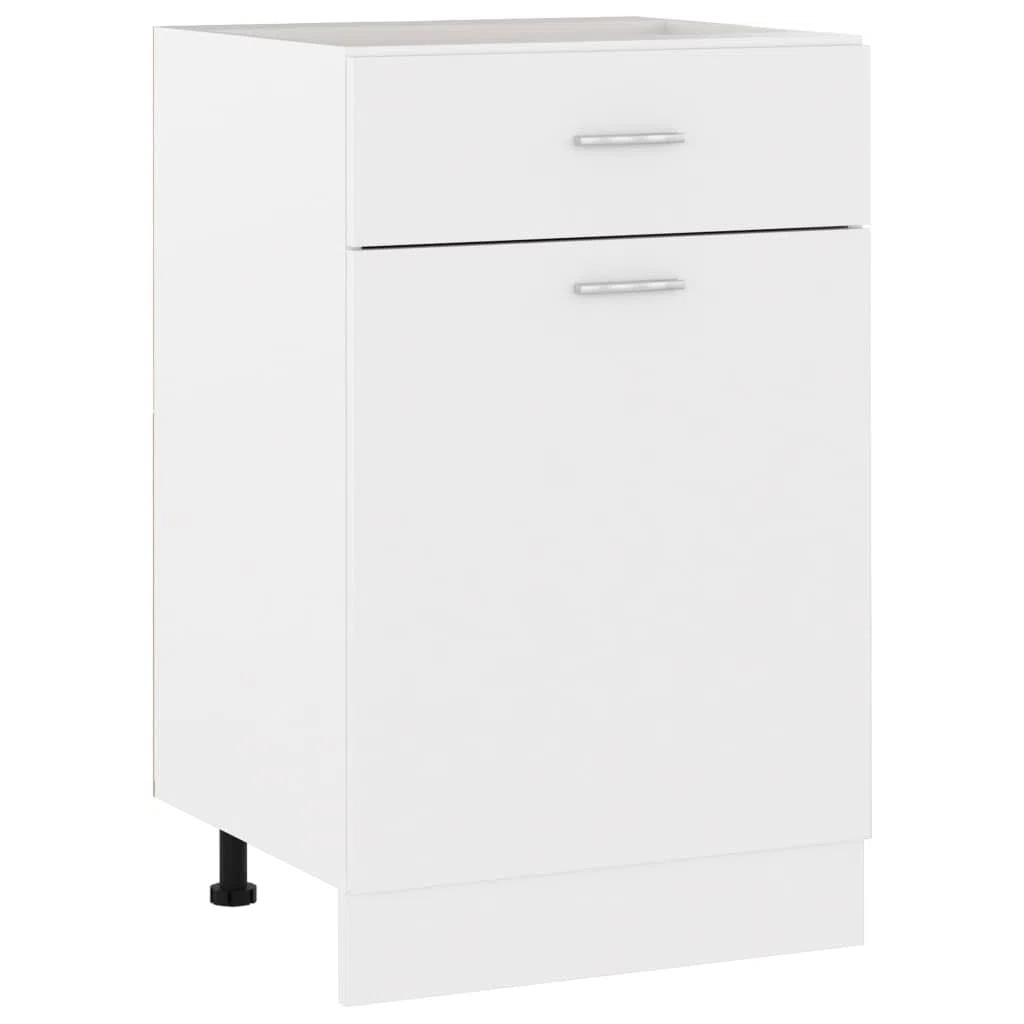 vidaXL Mobile da cucina in truciolato, 50 x 46 x 81,5 cm, colore: Bianco