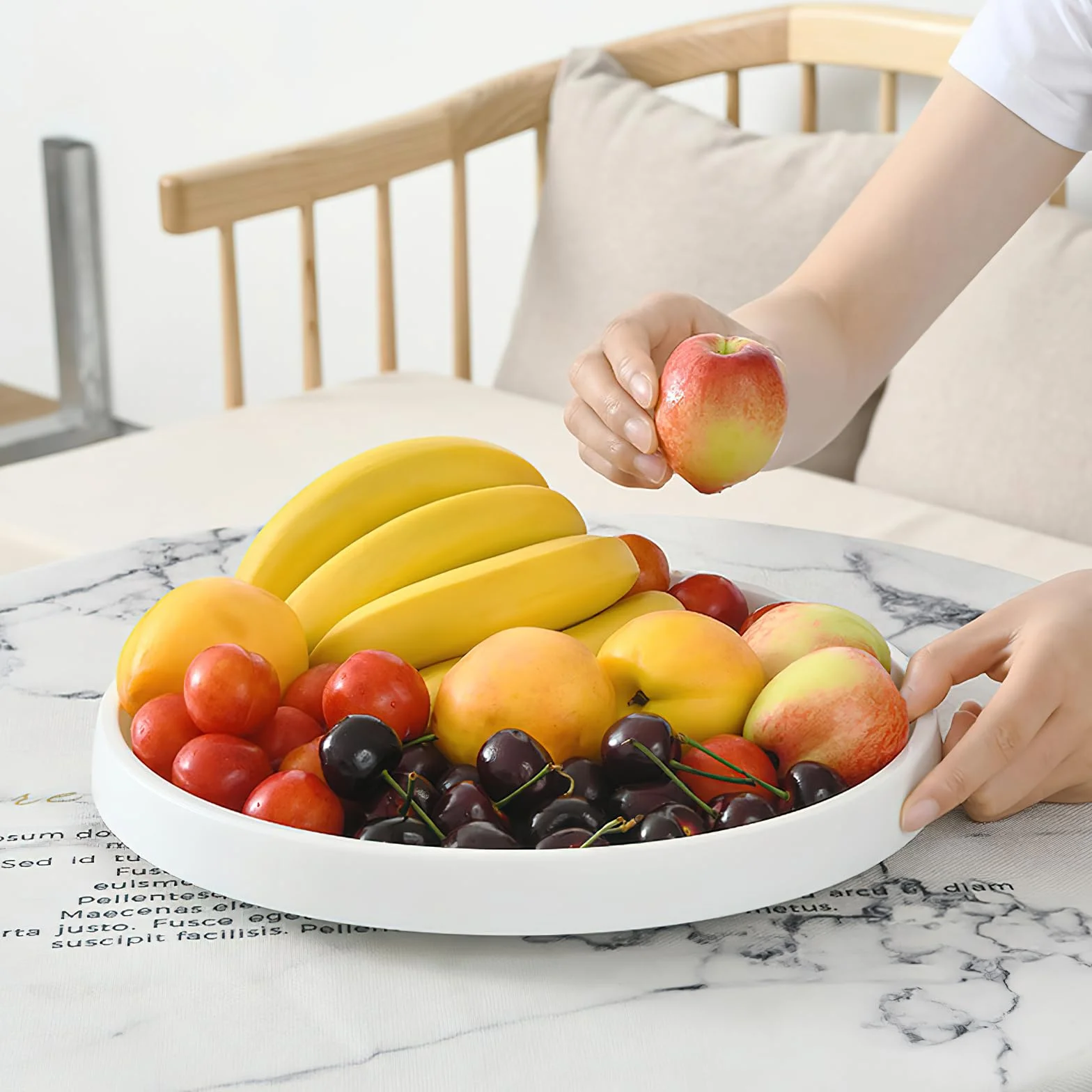 Lazy Susan - Set di 2 Piatti Girevoli per Frigorifero e Cucina, Robusti e Antiscivolo, per Bagno, Comò (25 e 30 cm)