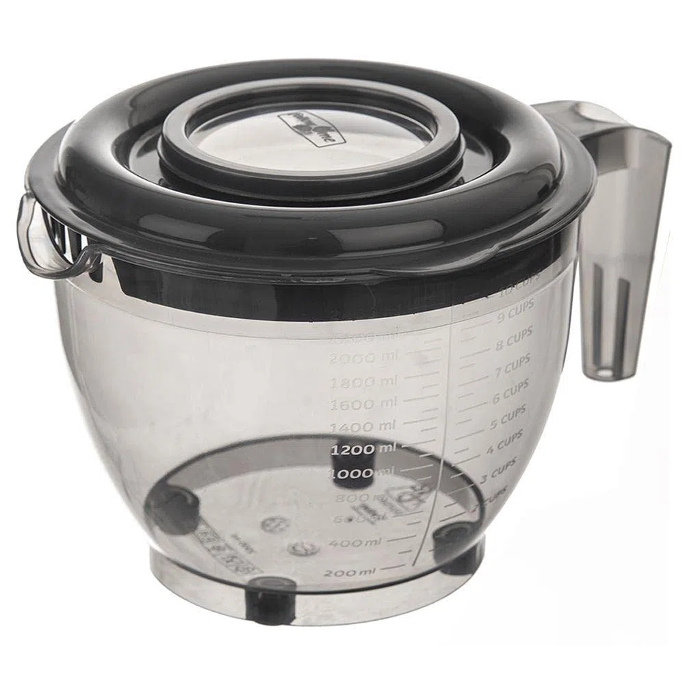 Ciotola da cucina con coperchio paraspruzzi con manico robusto, per alimenti, 2,5 l
