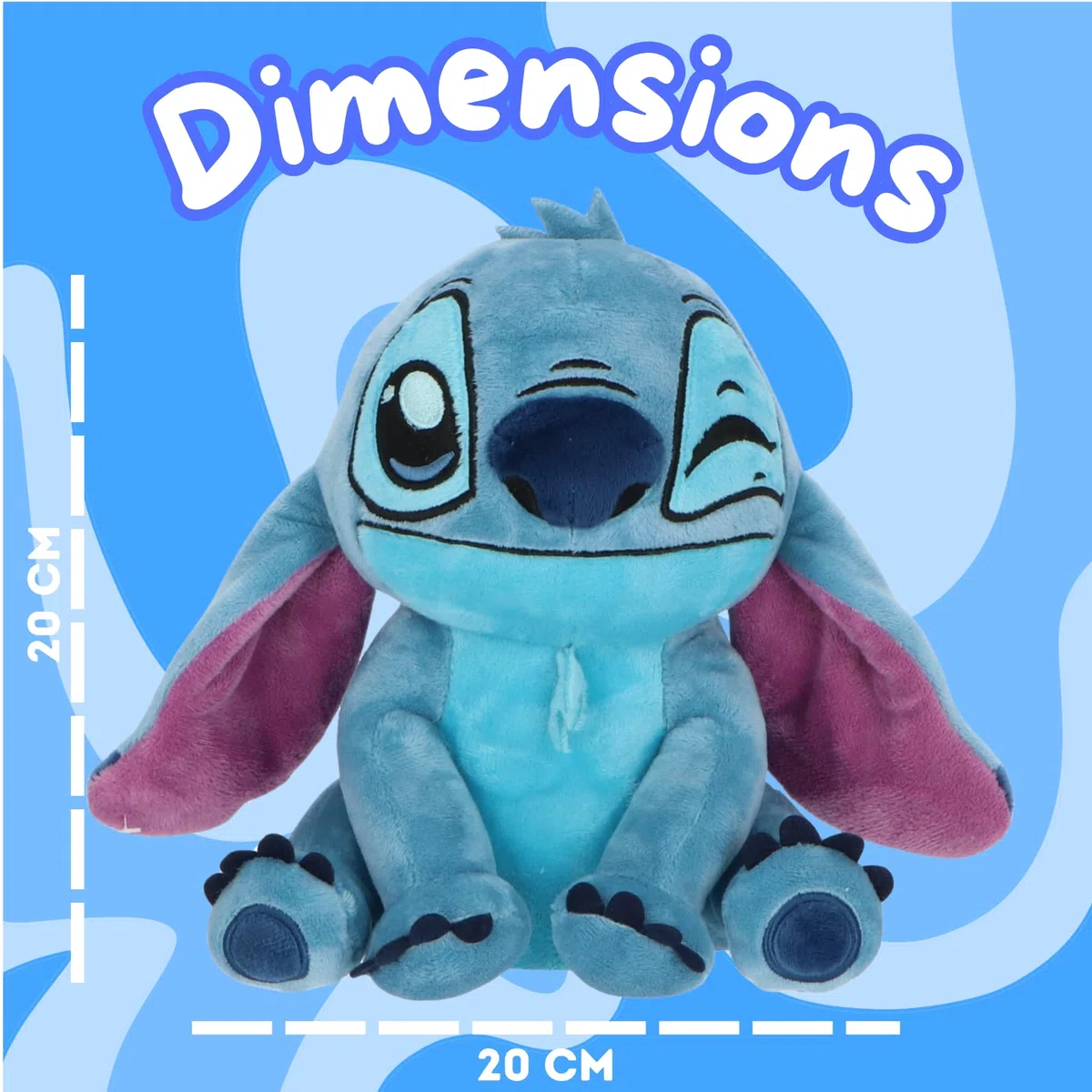 Stitch Salvadanaio con occhiolino – Morbido salvadanaio in peluche – Prodotto con licenza ufficiale – circa 20 cm – Divertente design con occhiolino – Regalo per bambini e fan