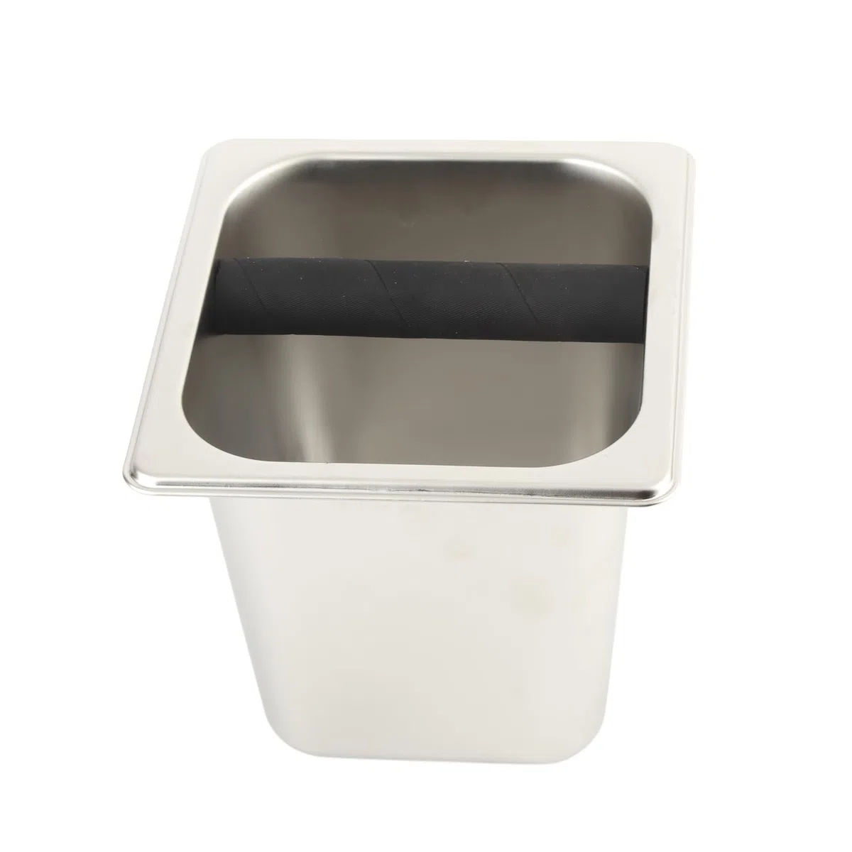 Contenitore residuo di caffè per caffè espresso in acciaio inossidabile Contenitore residuo di caffè con barra di gomma Professionista pesante Design di ciotola profonda (L)