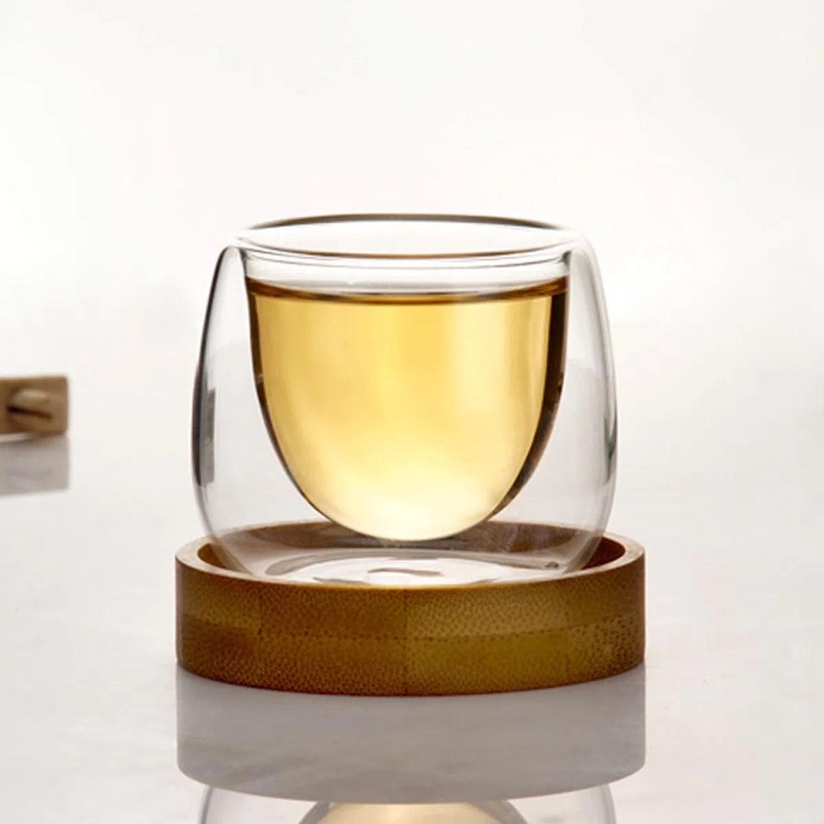 LOVIVER 6 Tazzine da caffè in Vetro a Doppia Parete, Circa 51-60 ml con sottobicchieri, Vetro borosilicato, Tazze per Bicchieri isolanti Trasparenti per tè, Cappuccino, Latte, caffè