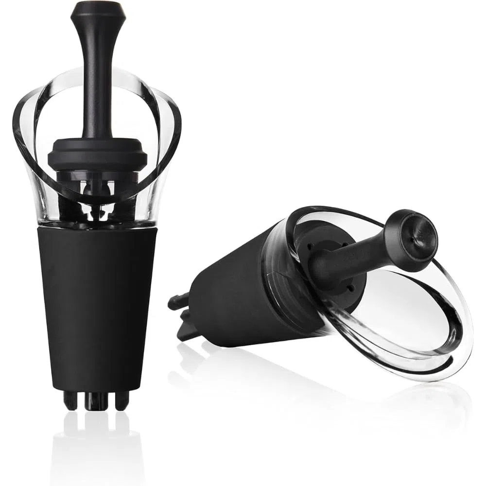 Vacu vin 6504606 Wine server/Stopper Combo, ABS, nero