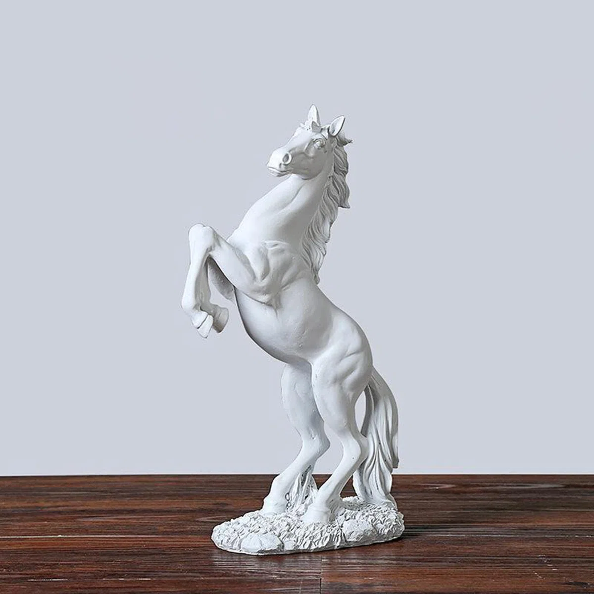 MagiDeal Figurine Cavallo, Statue in Resina Cavallo al Galoppo, Moderna per la Decorazione Scrivania, Stile Europeo, per La, Bianco