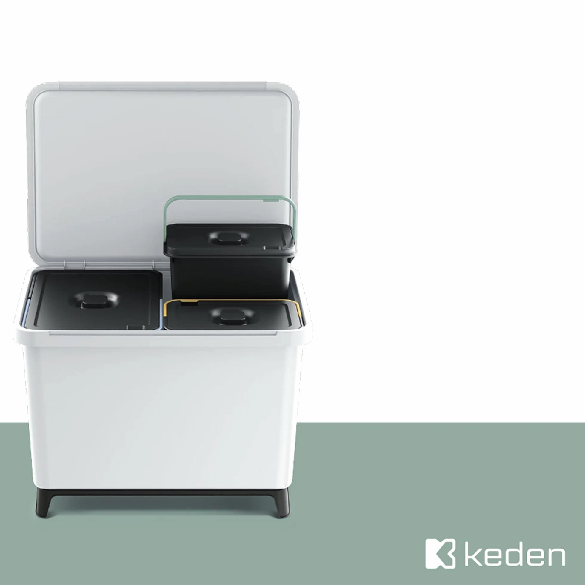 Classificatore di riciclaggio bianco 3x10L Keden