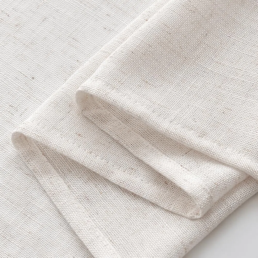 EMEMA Tende Lino Trasparente con Fettuccia Tenda a Traslucido Tenda per Interni Tende Moderne a Vela per Porte Balcone Adatte per Soggiorno Camera da Letto 2 Pannelli 140x280 cm Avorio