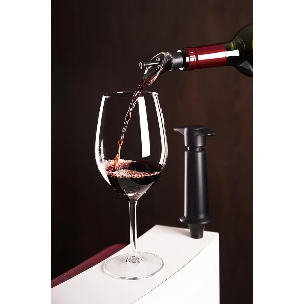 Vacu vin 6504606 Wine server/Stopper Combo, ABS, nero