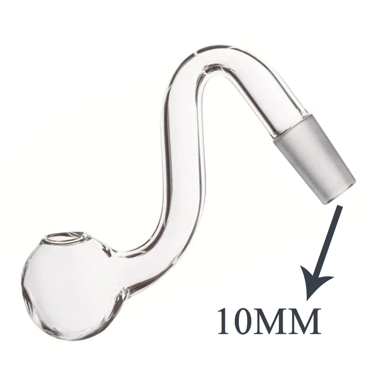 8 adattatori per bong in vetro maschio, 10/14/18 mm, per bruciatori di olio, bong, per tubi di vetro, tubi dell'acqua spessi (10 mm)