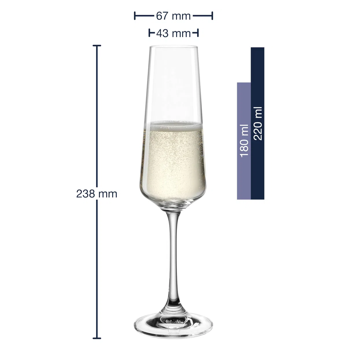 Leonardo Paladino 066313 - Set di 12 bicchieri per vino bianco, vino rosso e spumante, lavabili in lavastoviglie, bicchieri da spumante e vino