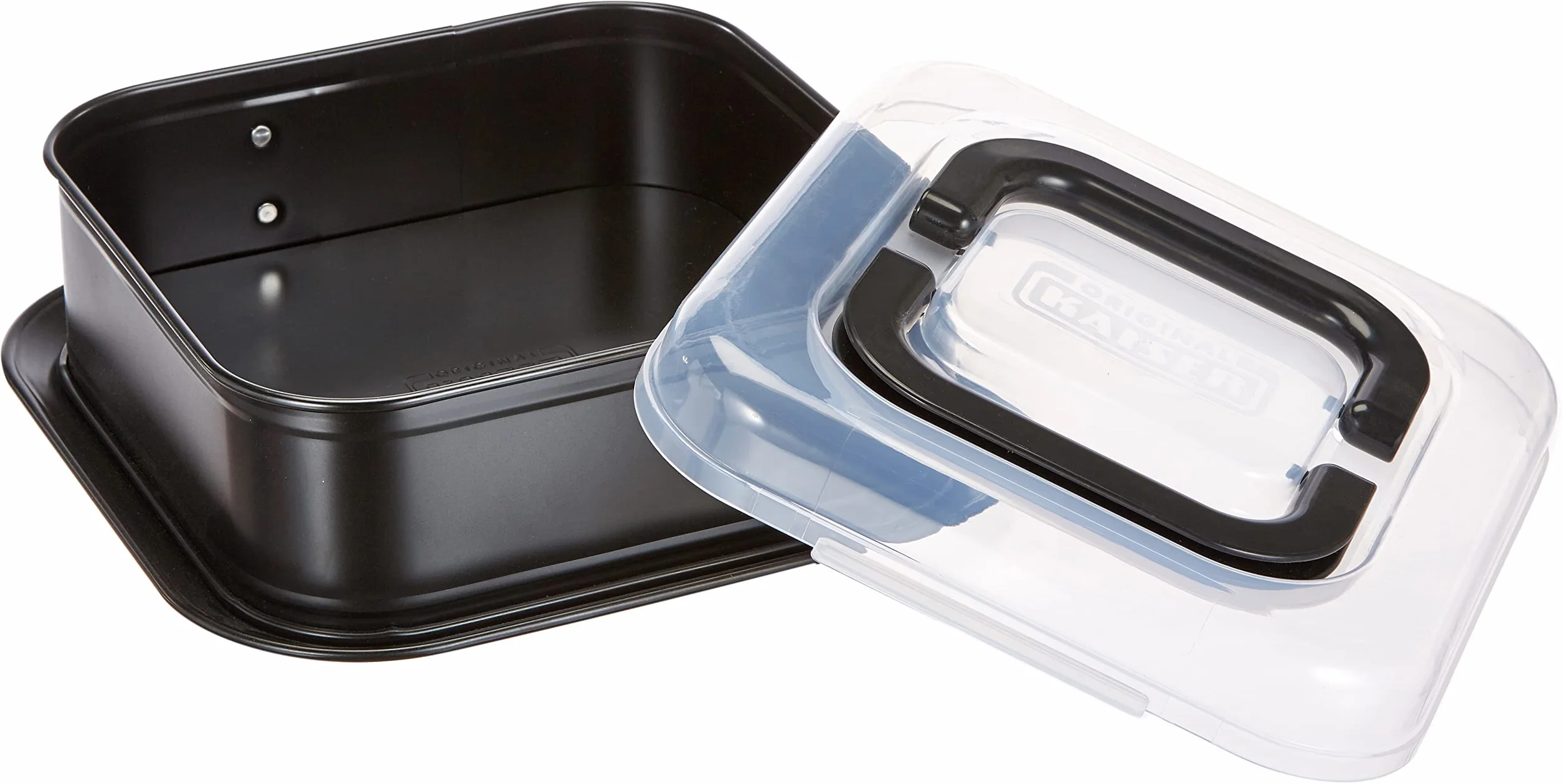 Kaiser 623009 Bake&Take Teglia Quadrata con Chiusura a Cerniera e Campana per Il Trasporto, 24 x 24 cm