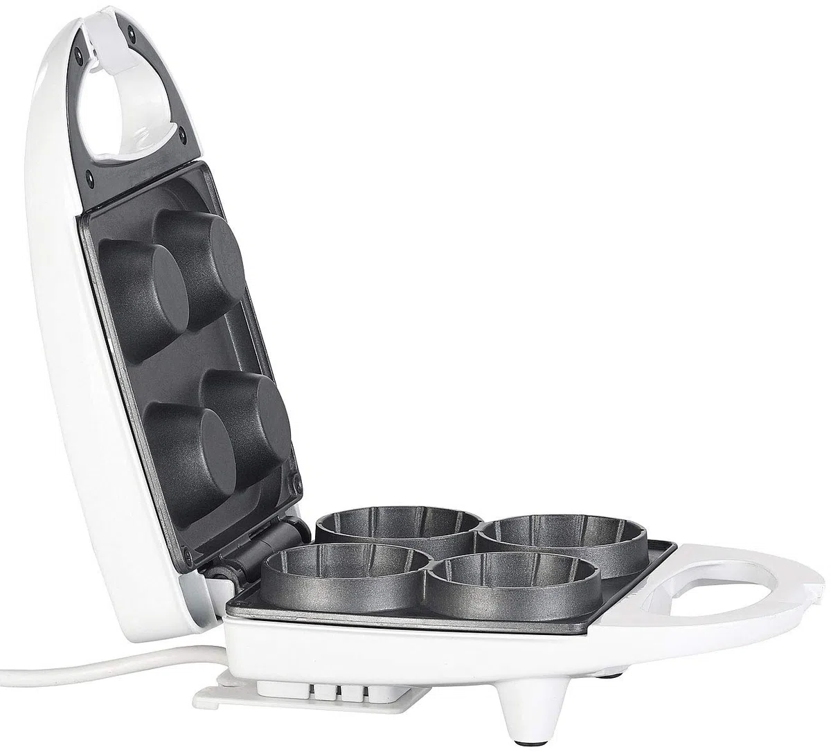 Rosenstein & Söhne Macchine per Waffle - waffle cup maker: Piastra per waffle, per 4 mini coppette di cialde gelato, antiaderente, 520 Watt (waffel maker coni di, coppette cialda in ferro, sciarpa)