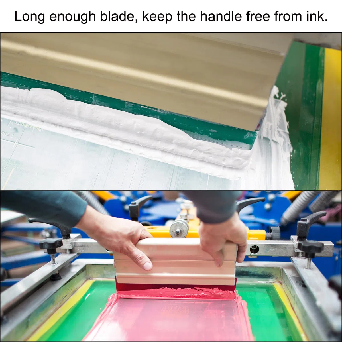 QUARKZMAN Squeegee Per Serigrafia 10 Pollici Lama In Poliuretano 65 Durometro Manico In Legno Raschietto Per Inchiostro Per Serigrafia Stampa Su Tessuto