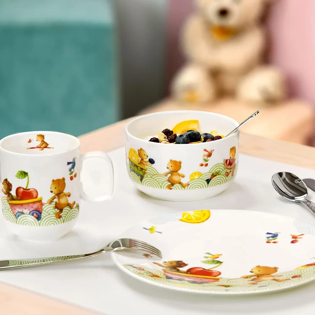 VILLEROY & BOCH Happy as a Bear Set 7 Pezzi Tavola Bimbo Porcellana