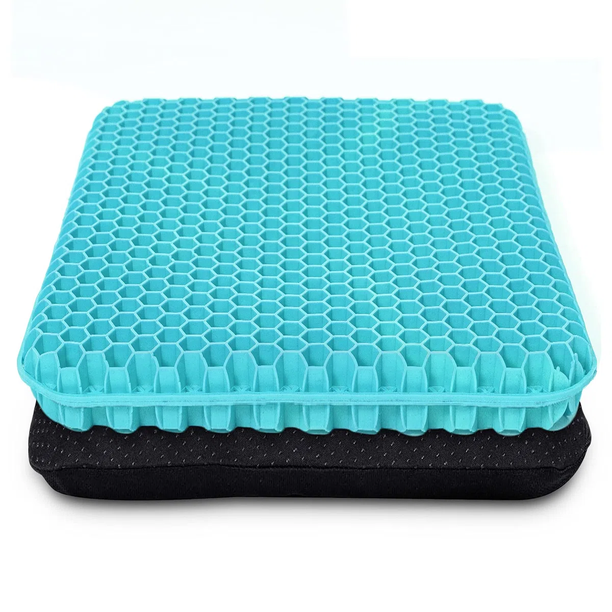Cuscino Gel Per Sedia,Cuscino antidecubito-Cuscino gel Elastico per Il Sostegno del Sedile,Fresco e Traspirante, Cuscino per Sedia Ufficio per Ridurre la Pressione Su Fianchi (blu latte, 43*38*4)