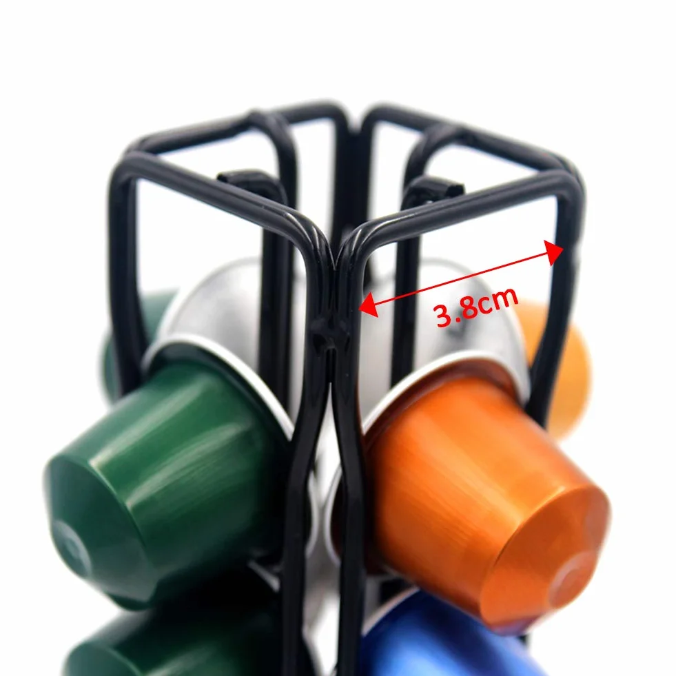 XIAPIA Porta Capsule per Caffè Compatibile con Nespresso per 40 Pezzi, Porta Cialde Nespresso Rotante, Portacapsule Verticale, Supporti per Capsule Cialde