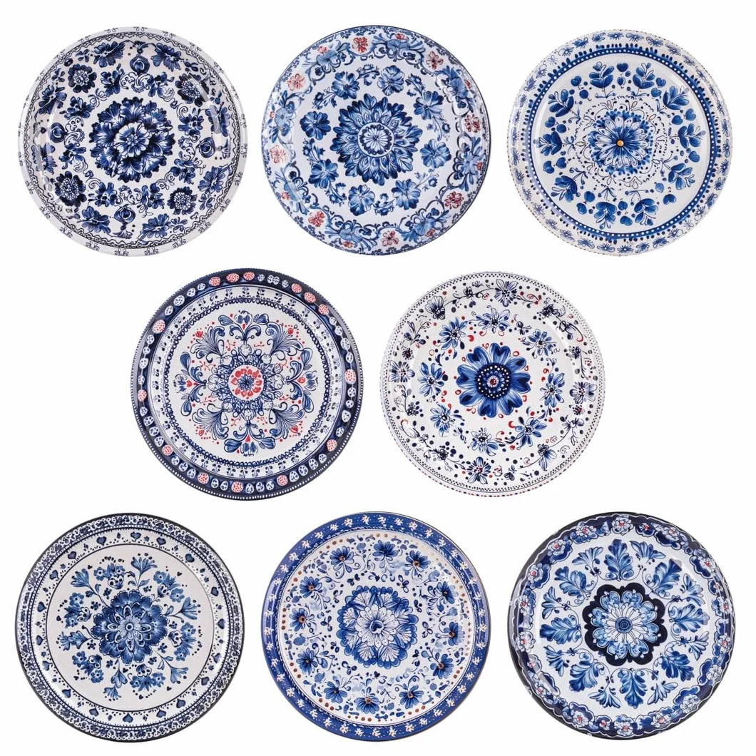KADAX Set di 8 Grandi barattoli in Vetro 900ml Ø82 Blu/Bianco – Tappo a Vite ermetico, per Conserve, sottaceti, Verdure lacto-fermentate e marmellate Fatte in casa