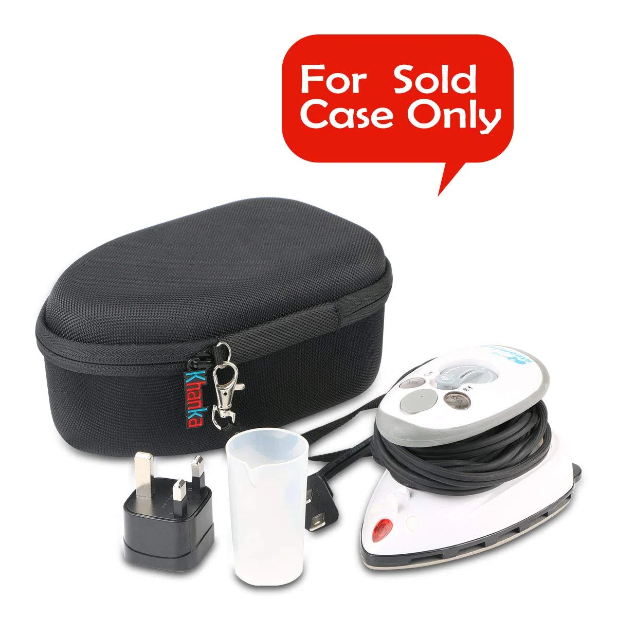 Khanka Portatile Custodia da Viaggio Borsa per Prym Mini Ferro a Vapore (Fits UK version plug)