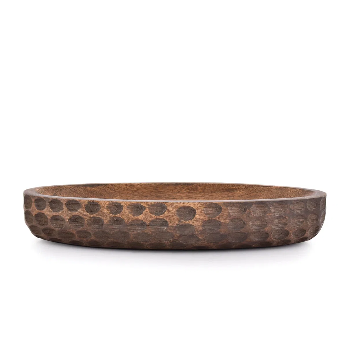 Samhita Ciotola decorativa in legno di mango, decorazione per la casa, centrotavola per fattoria, campagna, ristorante, bar (35,56 cm x 15,24 cm x 5,84 cm)