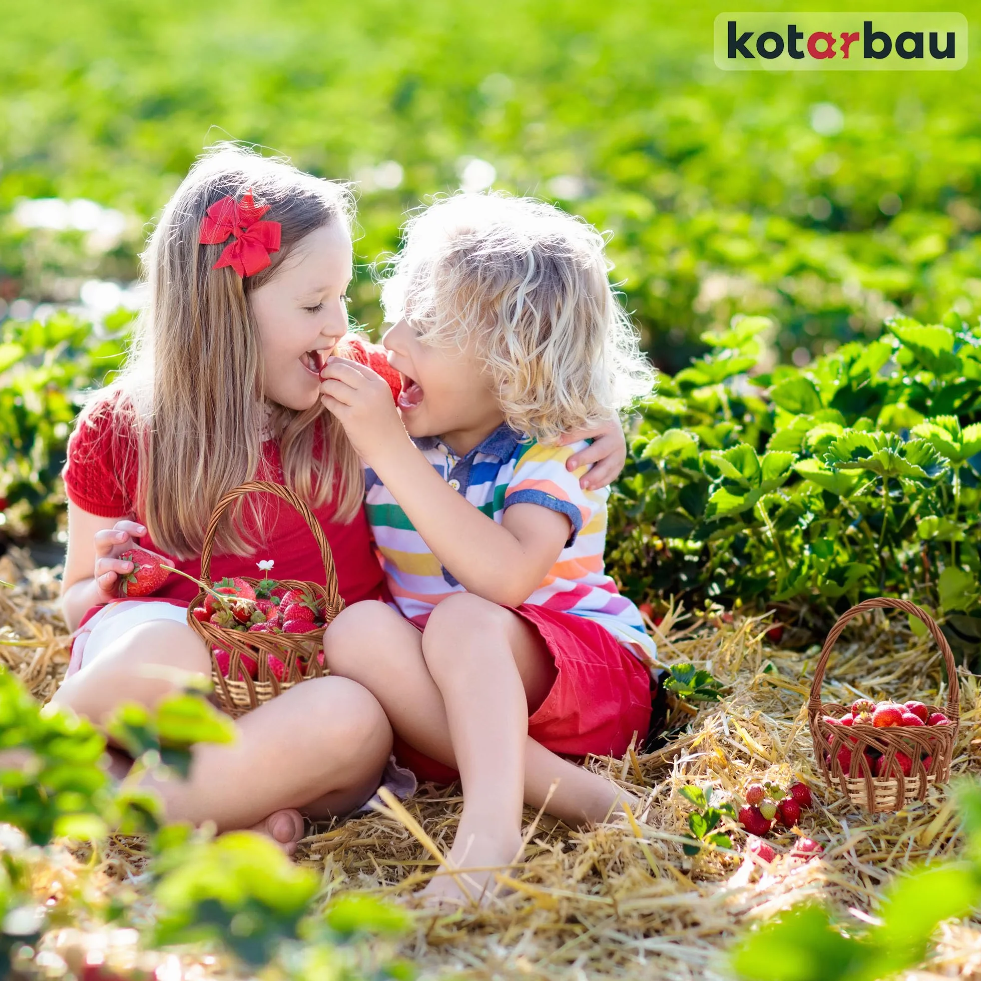 KOTARBAU Cestino per la spesa in vimini rotondo marrone naturale 250 x 170 mm con manico intrecciato in vimini per lo shopping e per picnic | Cesto decorativo per bambini