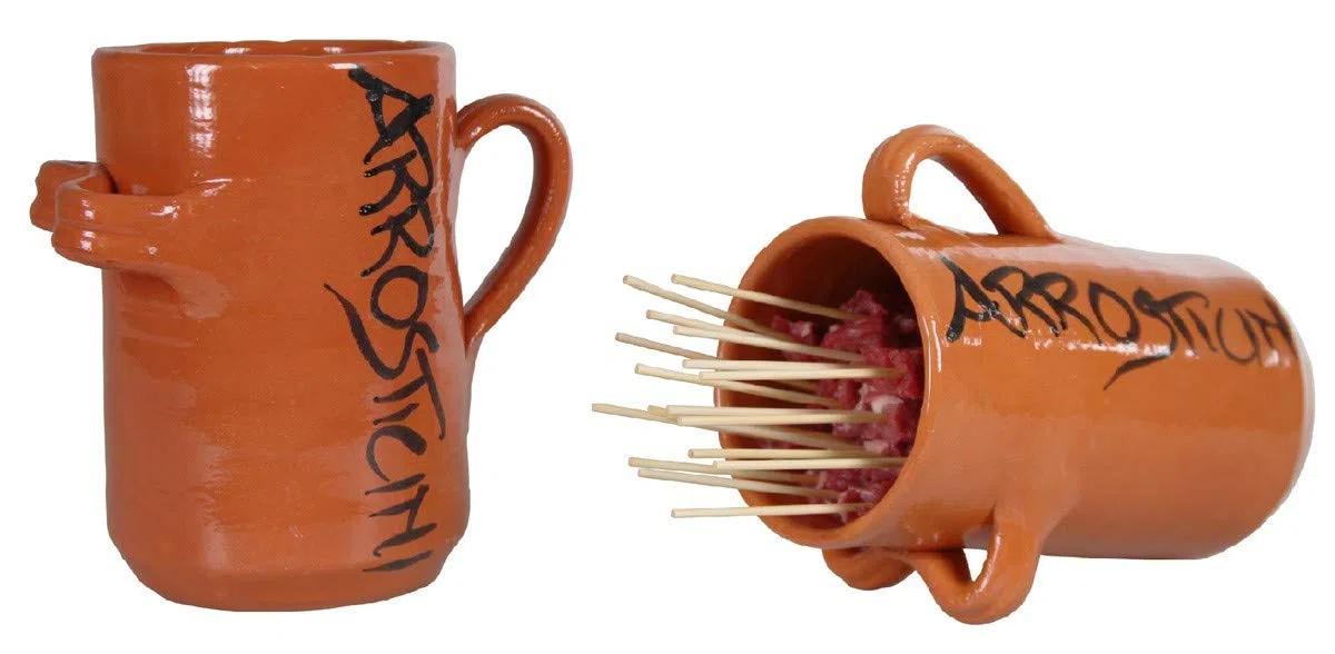 Brocca Piccola Porta arrosticini in Terracotta