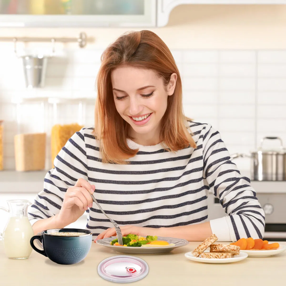 Tazza di zuppa, ciotole da zuppa in ceramica da 700 ml con manici a microonde tazza di zuppa con coperchio, ciotole di zuppa facili da pulire per cereali per latte d'avena ramen farina d'avena