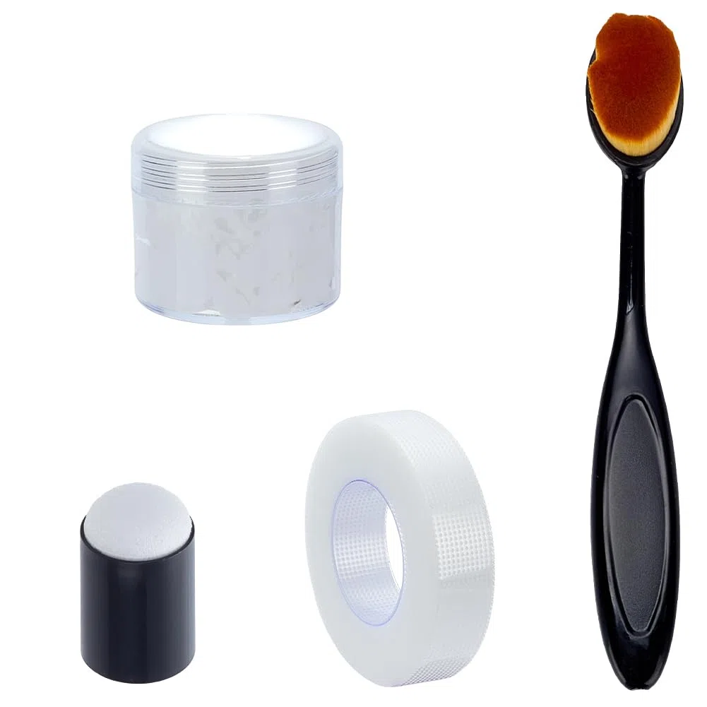 WEBEEDY Crema cancellabile al calore per marcare i tessuti, 20 g/lattina, pennarello bianco Sashiko con pennello in spugna e nastro adesivo per sashiko stencil ricamo, trapuntatura, trasferimento del