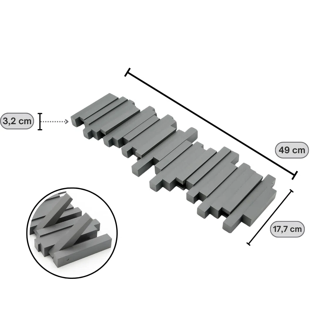 Umbra Sticks - Appendiabiti moderno con 5 ganci mobili per giacche, cappotti, sciarpe, borse e altro, colore: nero Anthrazit