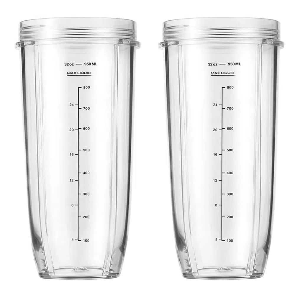 2 Pezzi Tazza di Ricambio Frullatore per Ninja Robot da Cucina e Frullatore con Auto-iQ 1200 W CB350EU BN800EU BN495EU BN750EU BL480 BL480D BL481 BL482 BL450 BL451 BL456 SS351 SS401