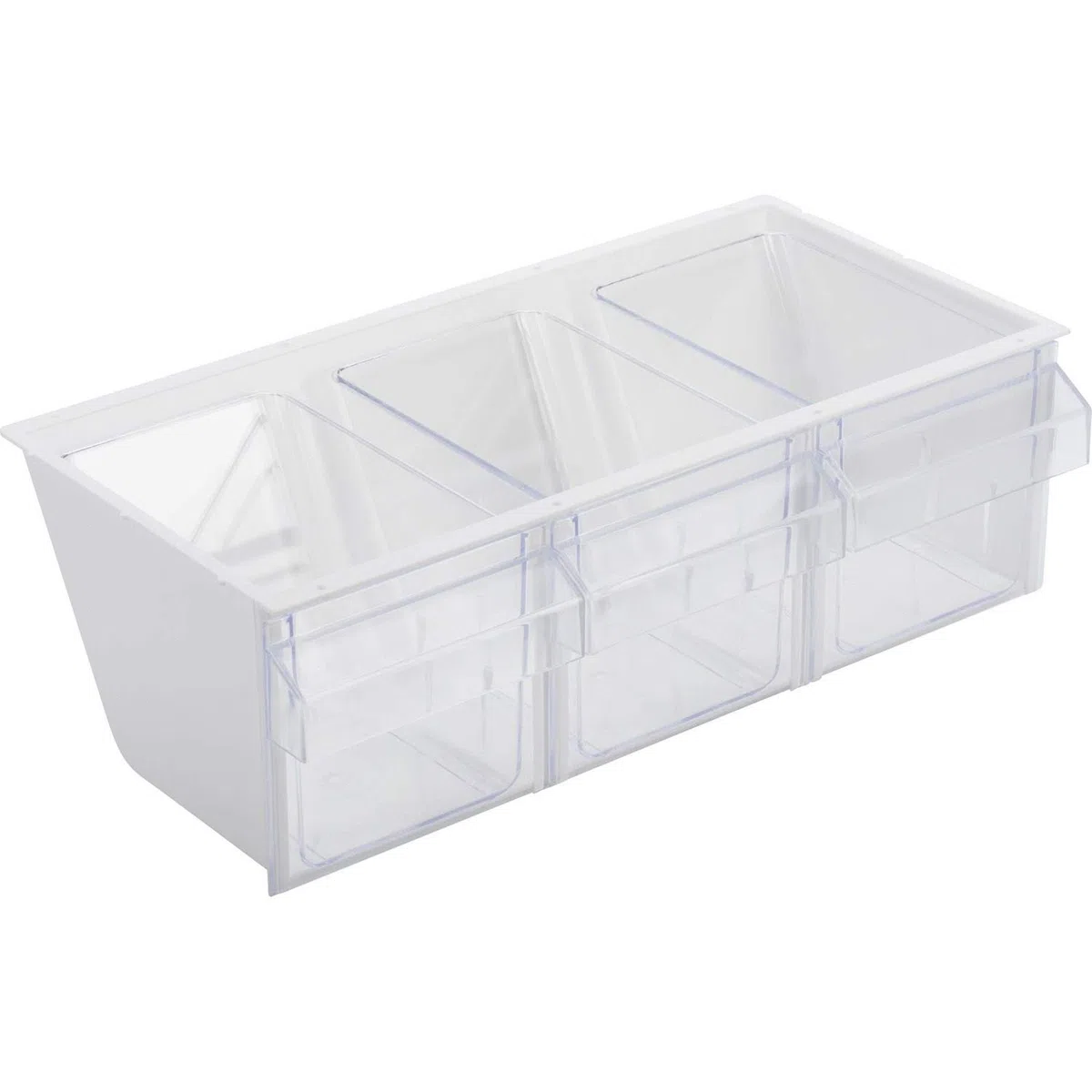 Westmark Contenitore a cassetti, 3 cassetti, Capacità: 1 l l'uno, Plastica, Milano, Trasparente/Bianco, 76072240