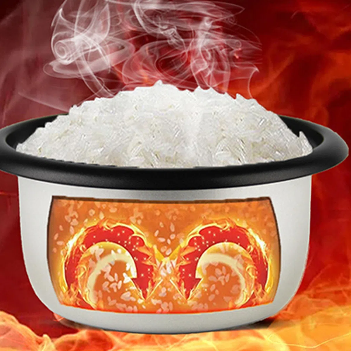 Pentole antiaderenti Ricambio per Cucina Alimenti Fodera per cuociriso Fodera per cuociriso in Alluminio Contenitore Interno Pentole Resistente Sostituzione pentole antiaderenti