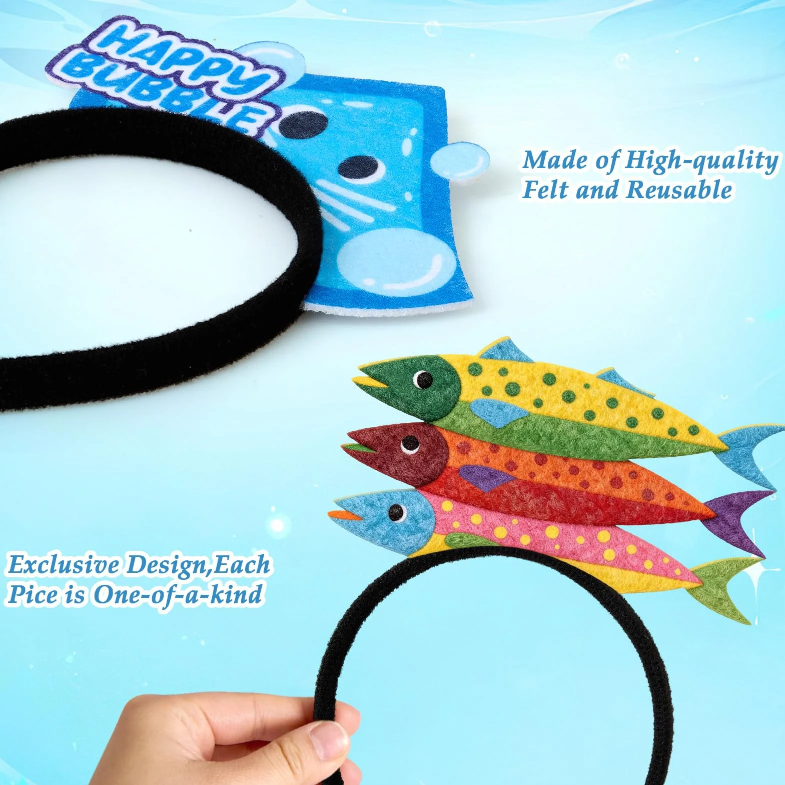 12 PCS Cerchietti in Feltro per Bambini, Accessori per Fotobox di Carnevale, Giocattoli per Feste a Tema di Compleanno, Regali per Ragazzi e Ragazze
