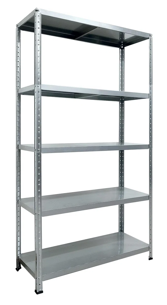 Bonussi Scaffale in Metallo 5 Ripiani 100x40x187 cm Ettore Zincato