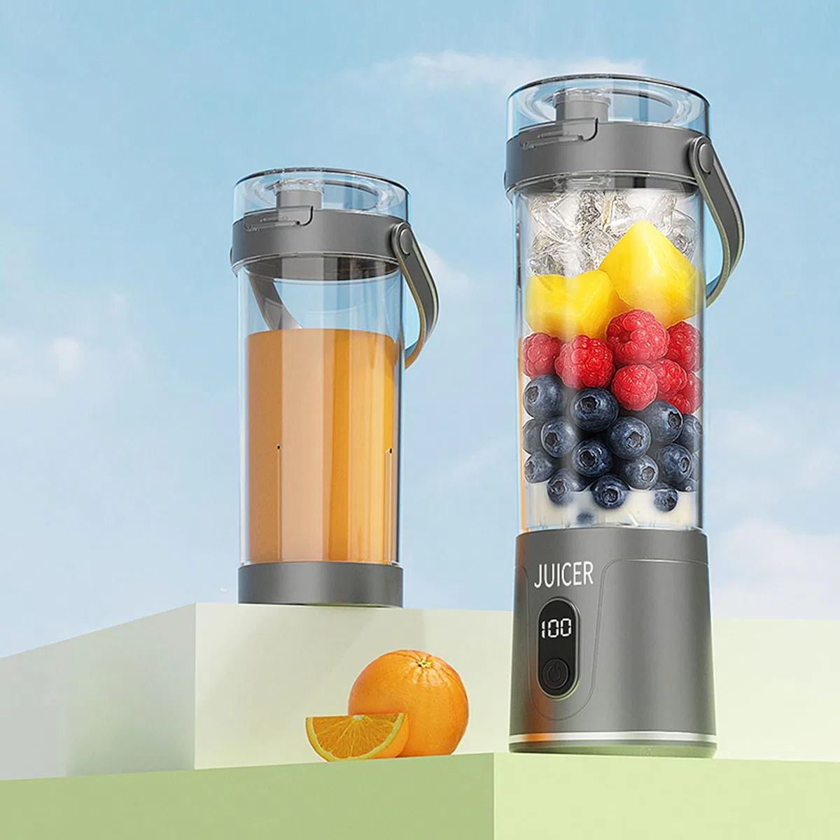 Centrifuga,Macchina per succhi di frutta e verdura | Dispositivo da cucina portatile con schermo digitale per succhi di agrumi verdure e bevande