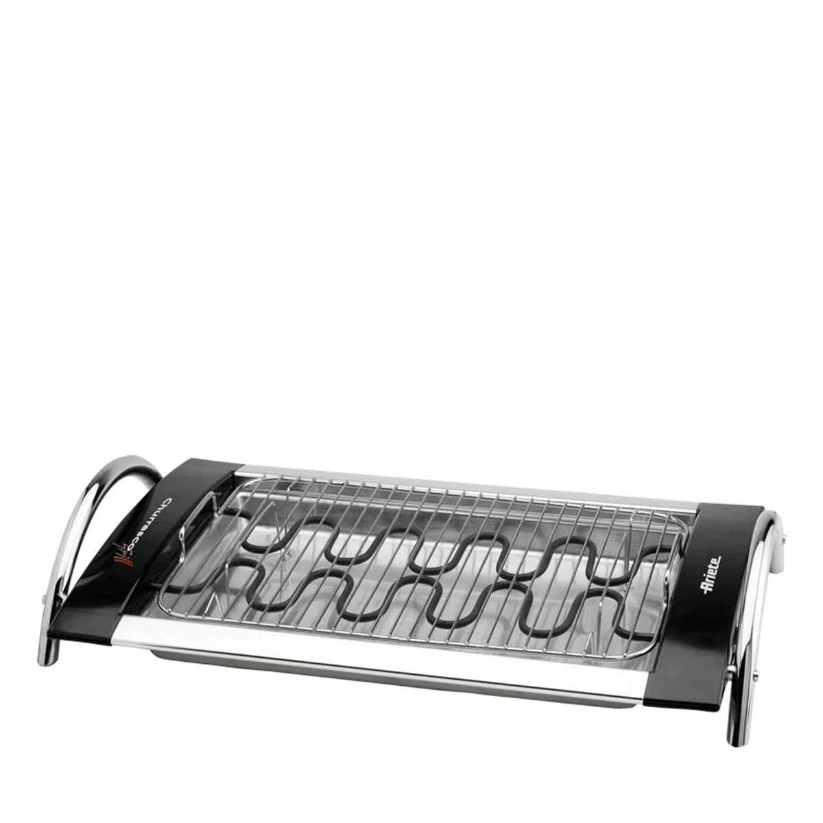 Ariete 732 Churrasco Grill Doppia Griglia con Vassoio in Alluminio, Potenza 2000 W, Regolazione Temperatura da 60° a 250°