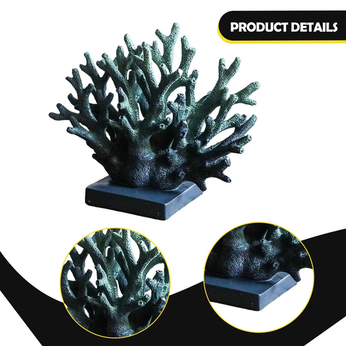 KESOTO Statua di Corallo in Resina, realistica, Moderna, Finta Decorazione Nautica in Corallo per Tavolo, Soggiorno, Bagno, mobiletto, Viola 18cmx15cm