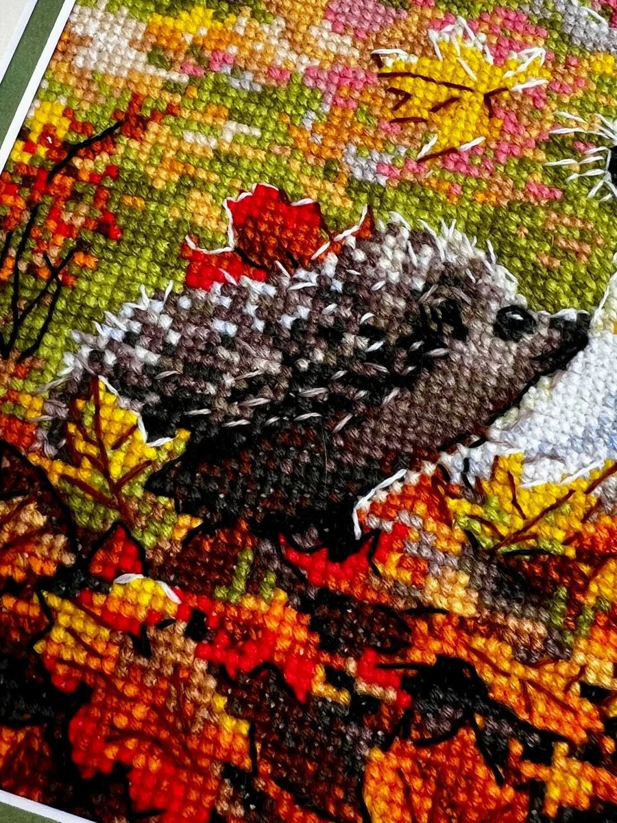 RIOLIS - Incontro nella foresta 2303, Cane Punto croce 21x30cm, Punto croce kit da ricamare, Disegni da ricamare, Embroidery kit, Animali Kit ricamo punto croce