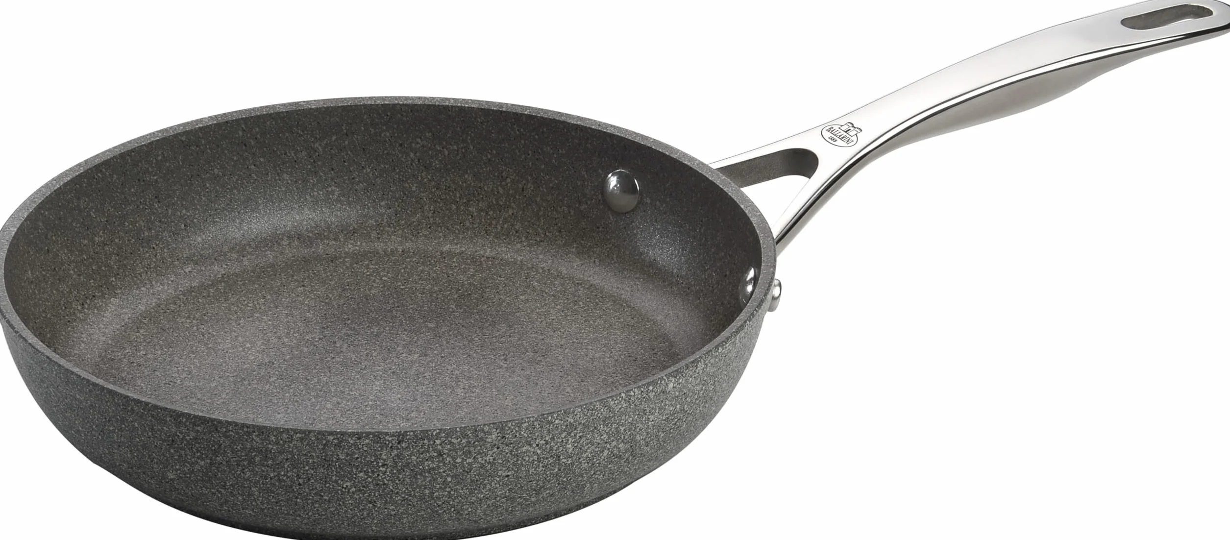 Ballarini Salina Padella in alluminio, 24 cm, Rivestimento antiaderente, Adatta all'induzione, Prodotto in Italia, Grigia