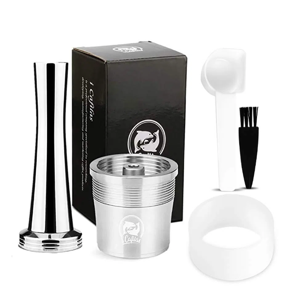 Illy Capsule Ricaricabili,Capsula Ricaricabile per Illy in Acciaio Inox, capsula filtrante per ILLY X9 X 8 X7.1 Y5 Y3 Y1.1 (capsule+tamper+Powder filler)